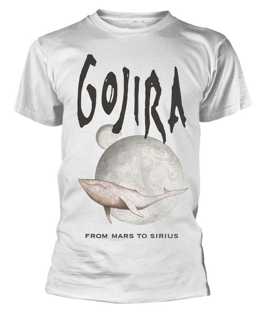 Gojira Whale From Mars 화이트 티셔츠 NEW OFFICIAL